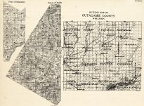 Outagamie County Outline, Kaukauna, Oneida, Wisconsin State Atlas 1930c